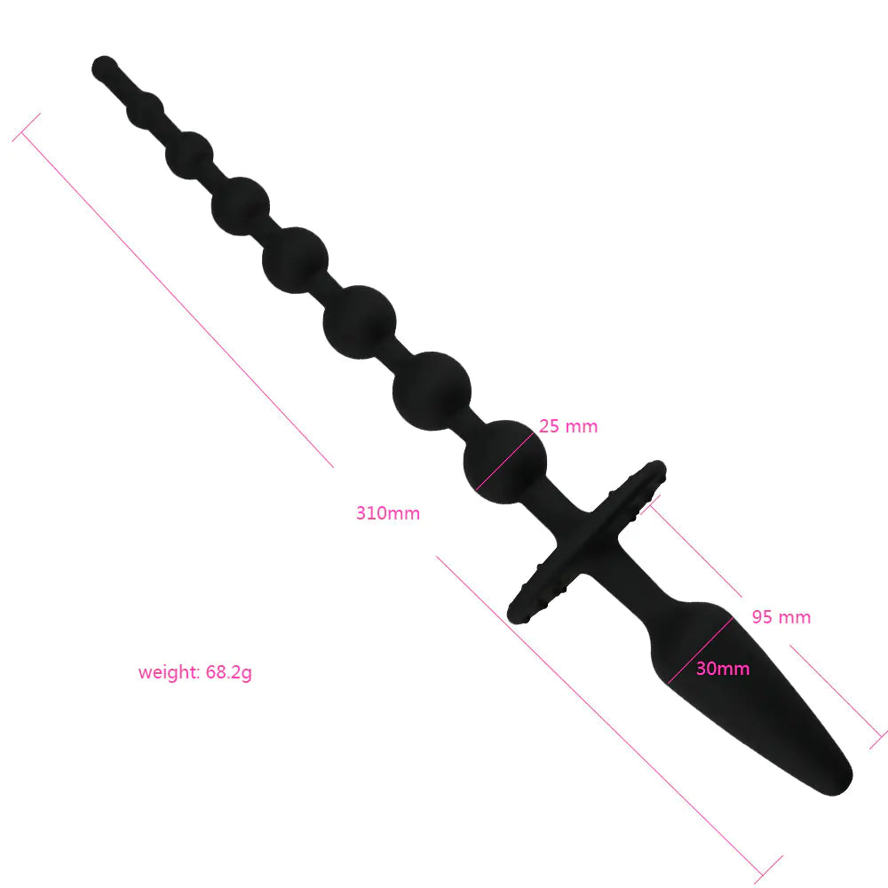 Silicone Beaded Anal Plug Prostate Massager